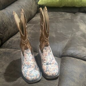 Roper Kids Pink and Brown Western Boots